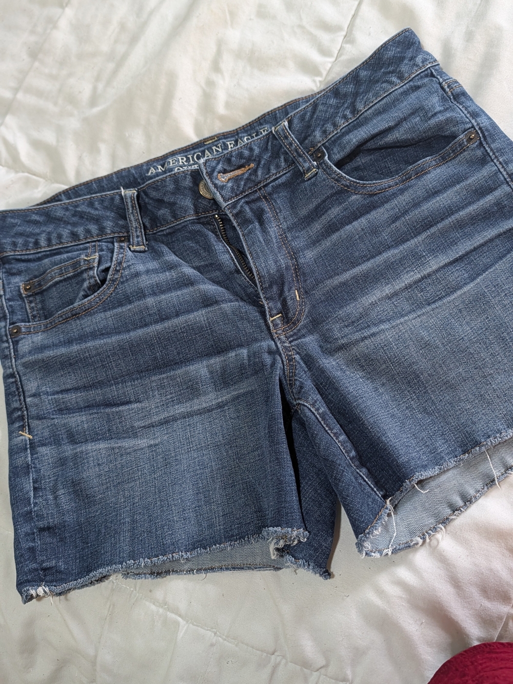 American Eagle Outfitters Shortie Dark Blue Denim Jean Shorts